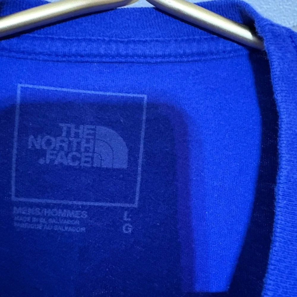 The North Face T Shirt Mens Blue Short Sleeve Logo‎ Graphic Crew Neck Tee L